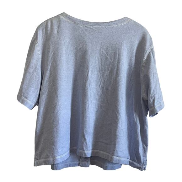 Béchamel II 100% Cotton Blue Dress & Button-Up Cover-Up Set Size 1X & 2X - Picture 6 of 14